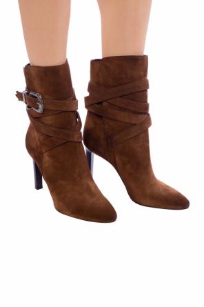 'mica' suede, high heel boots, zdjęcie 2 'mica' suede, high heel boots od Saint Laurent